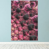 Boho Funky Eclectic Pink Black Abstrakt Fraktal Leinwanddruck (Insitu (Holzboden))