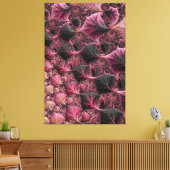 Boho Funky Eclectic Pink Black Abstrakt Fraktal Leinwanddruck (Insitu (Wohnzimmer))