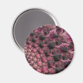 Boho Funky Eclectic Pink Black Abstrakt Fraktal Magnet (Vorderseite/Rückseite)