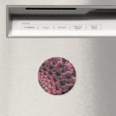 Boho Funky Eclectic Pink Black Abstrakt Fraktal Magnet (In Situ (Geschirrspüler))