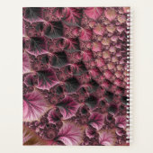 Boho Funky Eclectic Pink Black Abstrakt Fraktal Planer (Rückseite)