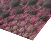 Boho Funky Eclectic Pink Black Abstrakt Fraktal Schneidebrett (Ecke)
