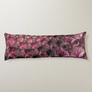 Boho Funky Eclectic Pink Black Abstrakt Fraktal Seitenschläferkissen