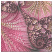 Boho Funky Eclectic Pink Black Abstrakt Fraktal Stoff (Nahaufnahme)