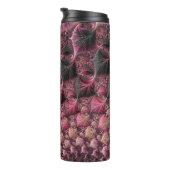 Boho Funky Eclectic Pink Black Abstrakt Fraktal Thermosbecher (Nach rechts gedreht)