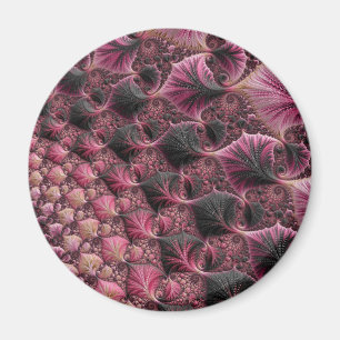Boho Funky Eklektische Rosa Schwarze Abstrakte Fra Magnet