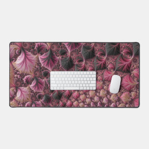 Boho Funky Eklektische Rosa Schwarze Abstrakte Fra Schreibtischunterlage
