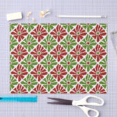 Boho Funky Poinsettia Blumenweihnachtsgrün Seidenpapier (Handwerk)