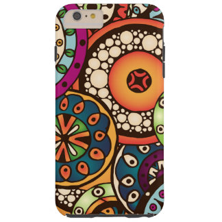 Boho Funky Trendy Retro abstraktes Muster Tough iPhone 6 Plus Hülle