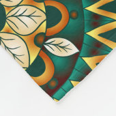 Boho Funky Trendy Retro abstraktes Muster Fleecedecke (Ecke)