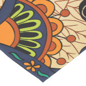 Boho Funky Trendy Retro abstraktes Muster Mittelgroßer Tischläufer (Ecke)