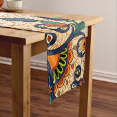 Boho Funky Trendy Retro abstraktes Muster Mittelgroßer Tischläufer (Beispiel)