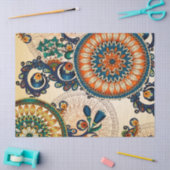 Boho Funky Trendy Retro Abstraktes Muster Seidenpapier (Basteln)