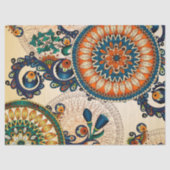 Boho Funky Trendy Retro Abstraktes Muster Seidenpapier (Vorderseite)