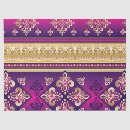 Boho Funky Trendy Retro abstraktes Muster Seidenpapier (Vorderseite)