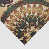 Boho Funky Trendy Retro abstraktes Muster Seidenpapier (Detail)