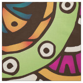 Boho Funky Trendy Retro abstraktes Muster Stoff (Muster)