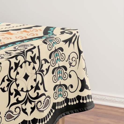 Boho Funky Trendy Retro abstraktes Muster Tischdecke (Beispiel)