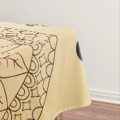 Boho Funky Trendy Retro abstraktes Muster Tischdecke (Beispiel)