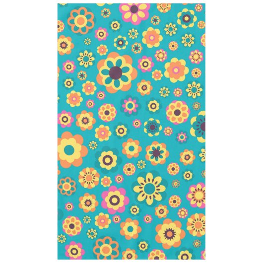 Boho Funky Trendy Retro abstraktes Muster Tischdecke (Vorderseite)