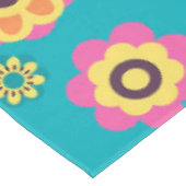 Boho Funky Trendy Retro abstraktes Muster Tischdecke (Schrägansicht)