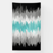 Boho Funky Wavy Abstract Libramasculine Stolzflagg Banner (Vertikal)