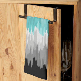 Boho Funky Wavy Abstract Libramasculine Stolzflagg Geschirrtuch