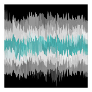 Boho Funky Wavy Abstract Libramasculine Stolzflagg Poster