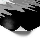 Boho Funky Wavy Abstract Libramasculine Stolzflagg Poster (Ecke)
