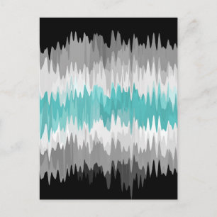 Boho Funky Wavy Abstract Libramasculine Stolzflagg Postkarte