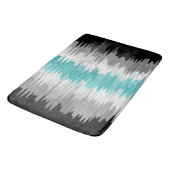 Boho Funky Wavy Abstrakt Libramasculine Prilag Badematte (Schrägansicht)