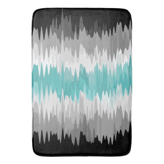 Boho Funky Wavy Abstrakt Libramasculine Prilag Badematte (Vorderseite Vertikal)