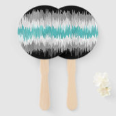 Boho Funky Wavy Abstrakt Libramasculine Prilag Fächer (Vorne und Hinten)