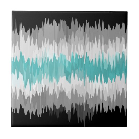 Boho Funky Wavy Abstrakt Libramasculine Prilag Fliese (Vorderseite)