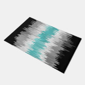 Boho Funky Wavy Abstrakt Libramasculine Prilag Fußmatte (Schrägansicht)