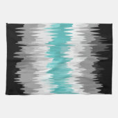 Boho Funky Wavy Abstrakt Libramasculine Prilag Geschirrtuch (Horizontal)