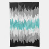 Boho Funky Wavy Abstrakt Libramasculine Prilag Geschirrtuch (Vertikal)