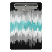 Boho Funky Wavy Abstrakt Libramasculine Prilag Mini Klemmbrett (Vorderseite)