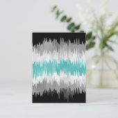 Boho Funky Wavy Abstrakt Libramasculine Prilag Postkarte (Stehend Vorderseite)