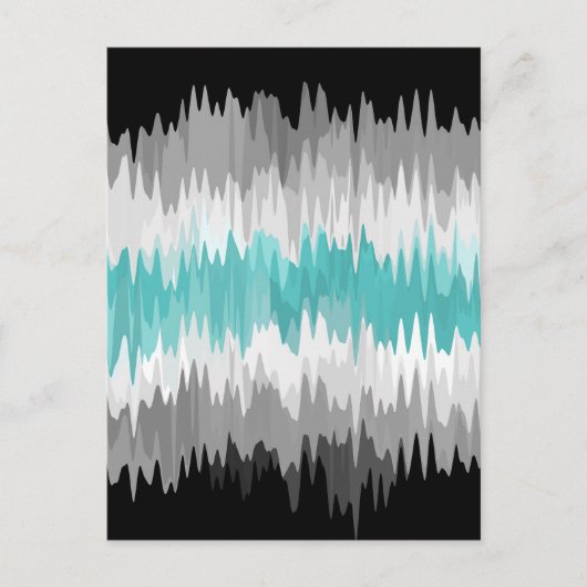 Boho Funky Wavy Abstrakt Libramasculine Prilag Postkarte (Vorderseite)