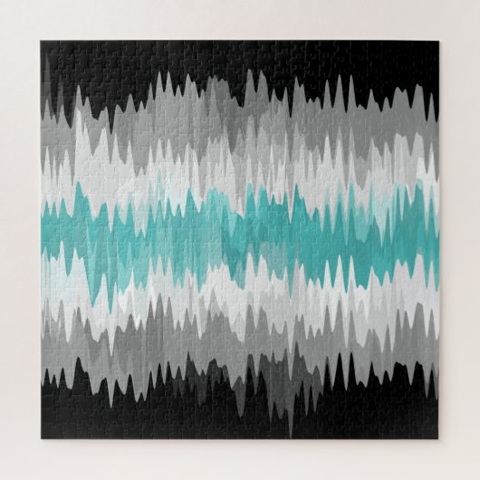 Boho Funky Wavy Abstrakt Libramasculine Prilag Puzzle (Vertikal)