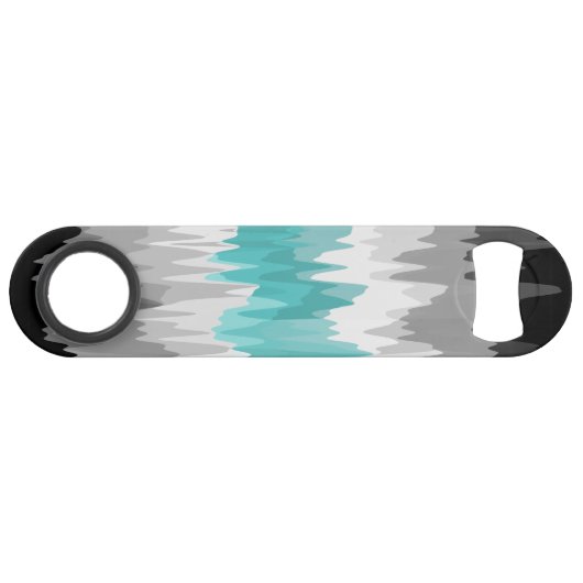 Boho Funky Wavy Abstrakt Libramasculine Prilag Speed Flaschenöffner (Vorderseite (Horizontal))