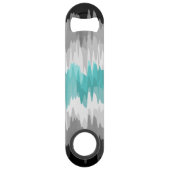 Boho Funky Wavy Abstrakt Libramasculine Prilag Speed Flaschenöffner (Rückseite)