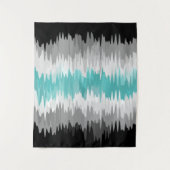 Boho Funky Wavy Abstrakt Libramasculine Prilag Wandteppich (Vorderseite)