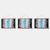 Boho Funky Wavy Abstrakt Libramasculine Prilag Wandteppich Mit Holzrahmen (Dreifach)