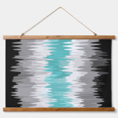 Boho Funky Wavy Abstrakt Libramasculine Prilag Wandteppich Mit Holzrahmen (Vorderseite 2)