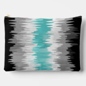 Boho Funky Wavy Abstrakt Libramasculine Prilag Zubehörtasche (Vorderseite)