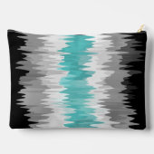 Boho Funky Wavy Abstrakt Libramasculine Prilag Zubehörtasche (Rückseite)