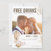 Boho Funny Foto Wedding Save the Date (Vorderseite)