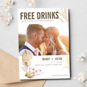 Boho Funny Foto Wedding Save the Date